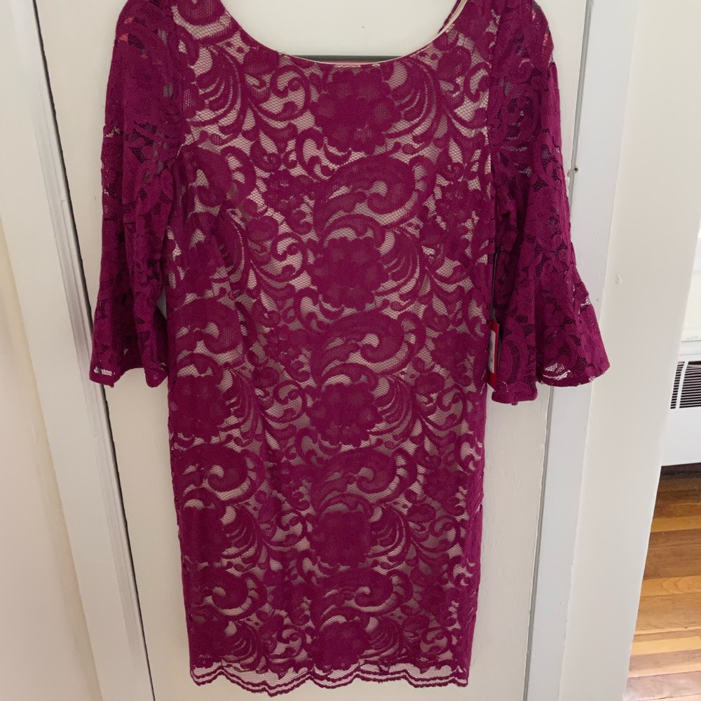 Vince camuto flutter 3/4 sleeve dress
